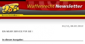 Newsletter zum Waffenrecht ab sofort erhältlich