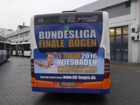 Stadtbus wirbt für Bundesligafinale in Wiesbaden