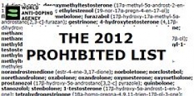 WADA Verbotsliste 2012