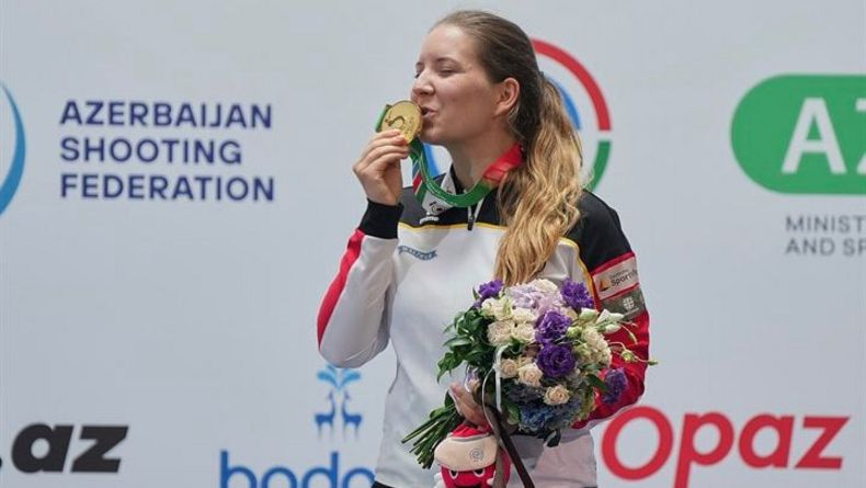 Foto: ISSF / ...Doreen Vennekamp 2023 in Baku. Foto: ISSF / ...Doreen Vennekamp 2023 in Baku.