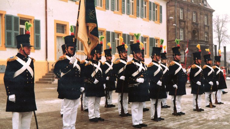 Foto: PSSB / 1990 gründeten Mitglieder der SG Speyer unter dem Kommandant Hans Gliese die neue Stadt- und Bürgergarde.