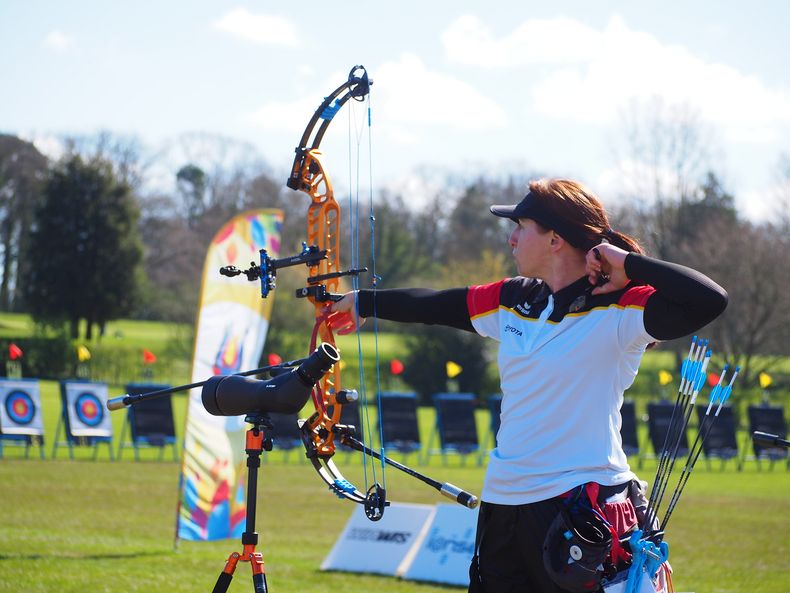 Foto: ISSF / Bei DOSB-Zustimmung dabei in Krakau: Compounderin Katharina Raab.