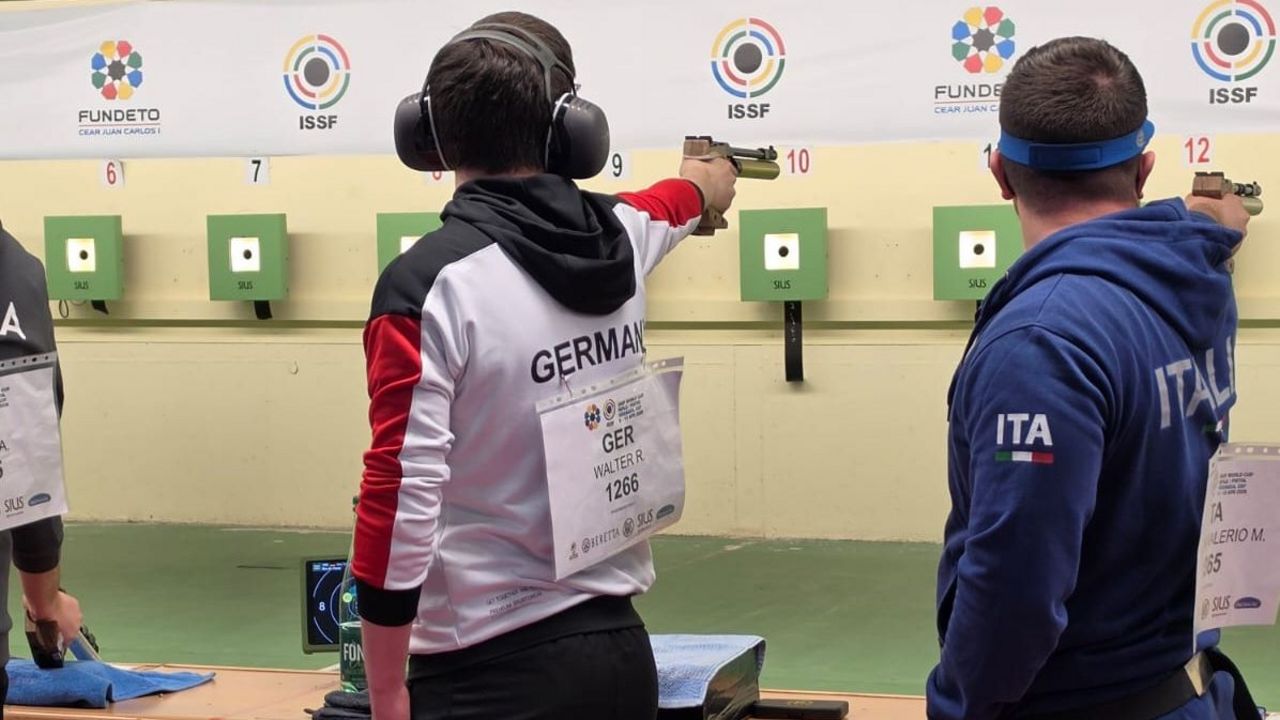Foto: DSB / Robin Walter wurde bester Deutscher mit der Luftpistole in der Quali. Platz 9 mit 581 Ringen.