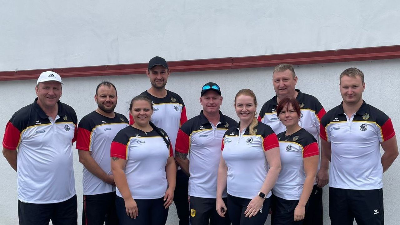 Foto: DSB / Das deutsche Trap-Team bei der EM in Osijek.