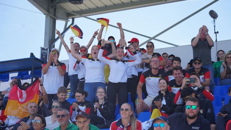 Foto: ESC / Große Zufriedenheit im Trap-Lager, auch wenn in den Mixed-Wettbewerben um eine Scheibe die Medaillenwettkämpfe verpasst wurden.