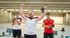 Foto: ISSF / Strahlender Sieger nach elfjähriger Wartezeit: Oliver Geis gewann in Hangzhou vor Teamkollege Emanuel Müller und dem Chinesen Shiyu He.