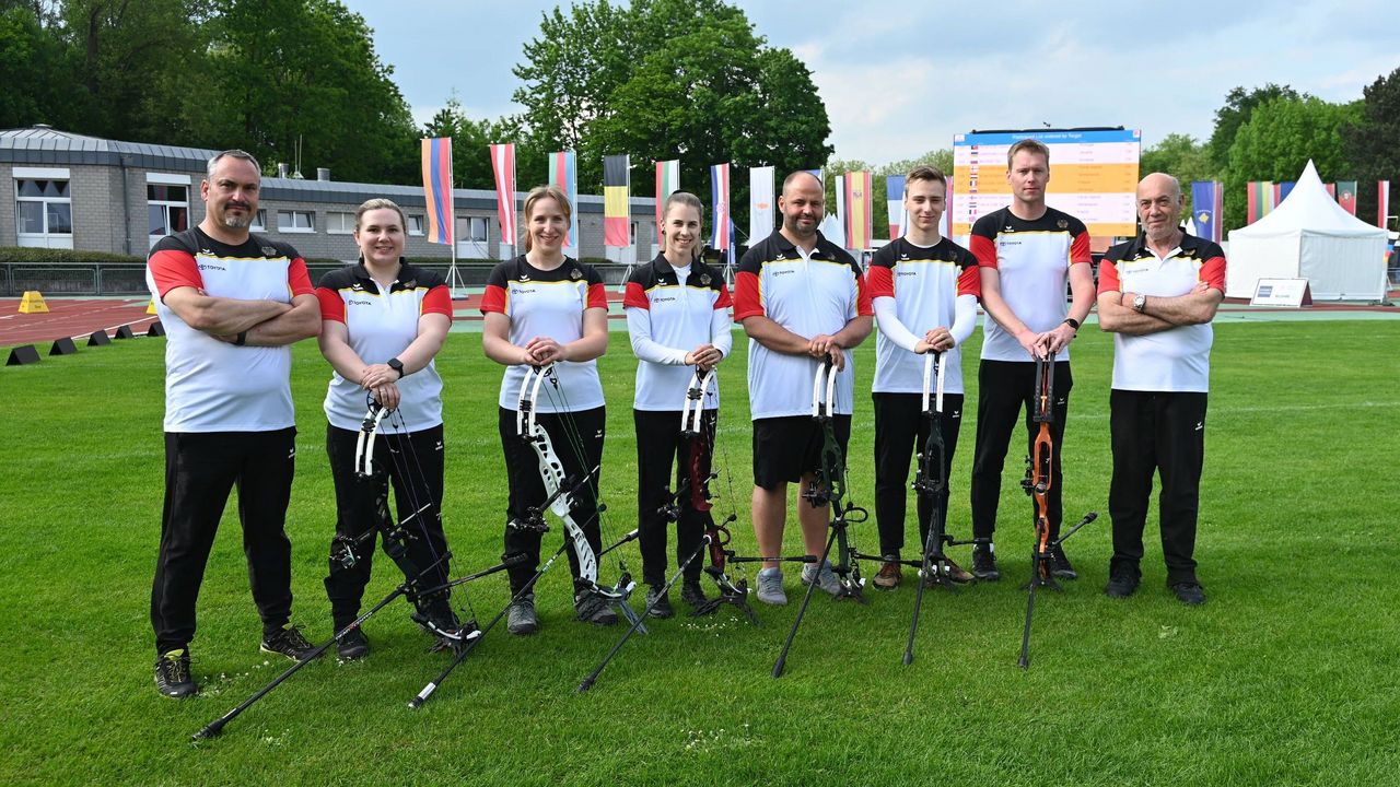 Foto: Eckhard Frerichs / Das deutsche Compoundteam will bei der Heim-EM in Essen vor allem im Mannschaftswettbewerb angreifen.