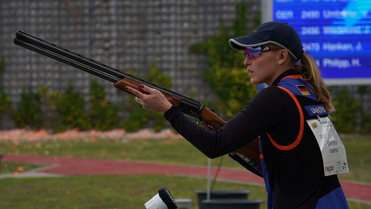 Foto: DSB / Valentina Umhöfer ist die einzige deutsche Skeet-Schützin bei der WM in Griechenland.