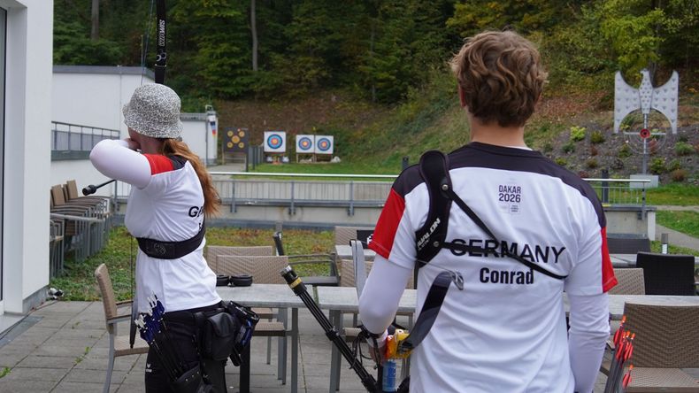 Foto: DSB / Merle Edlich und Johann Conrad bereiteten sich in der vergangenen Woche in Wiesbaden auf das sportliche Highlight vor.