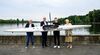 Foto: City-Press Berlin / Machen Werbung für Die Finals in Hannover: (v.l.n.r.): Jens Palandt, Belit Onay, André Lawiszus und Susanne Blasberg-Bense.