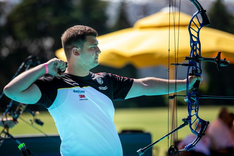 Foto: World Archery Europe / Tim Krippendorf ist der 