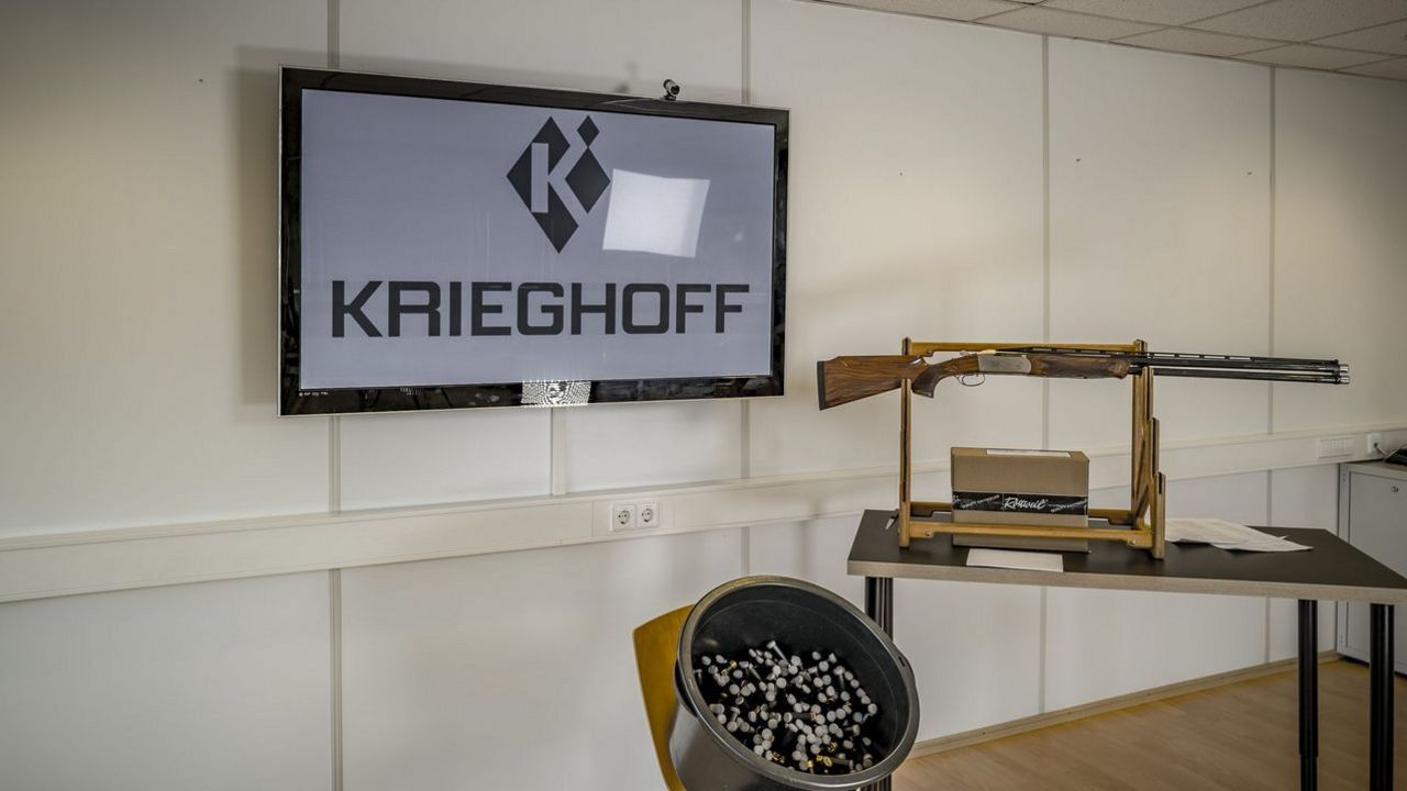Foto: Krieghoff / Der Hauptpreis der Lotterie des Förderkreis Wurfscheibe: Die K-80 Flinte aus dem Hause Krieghoff.