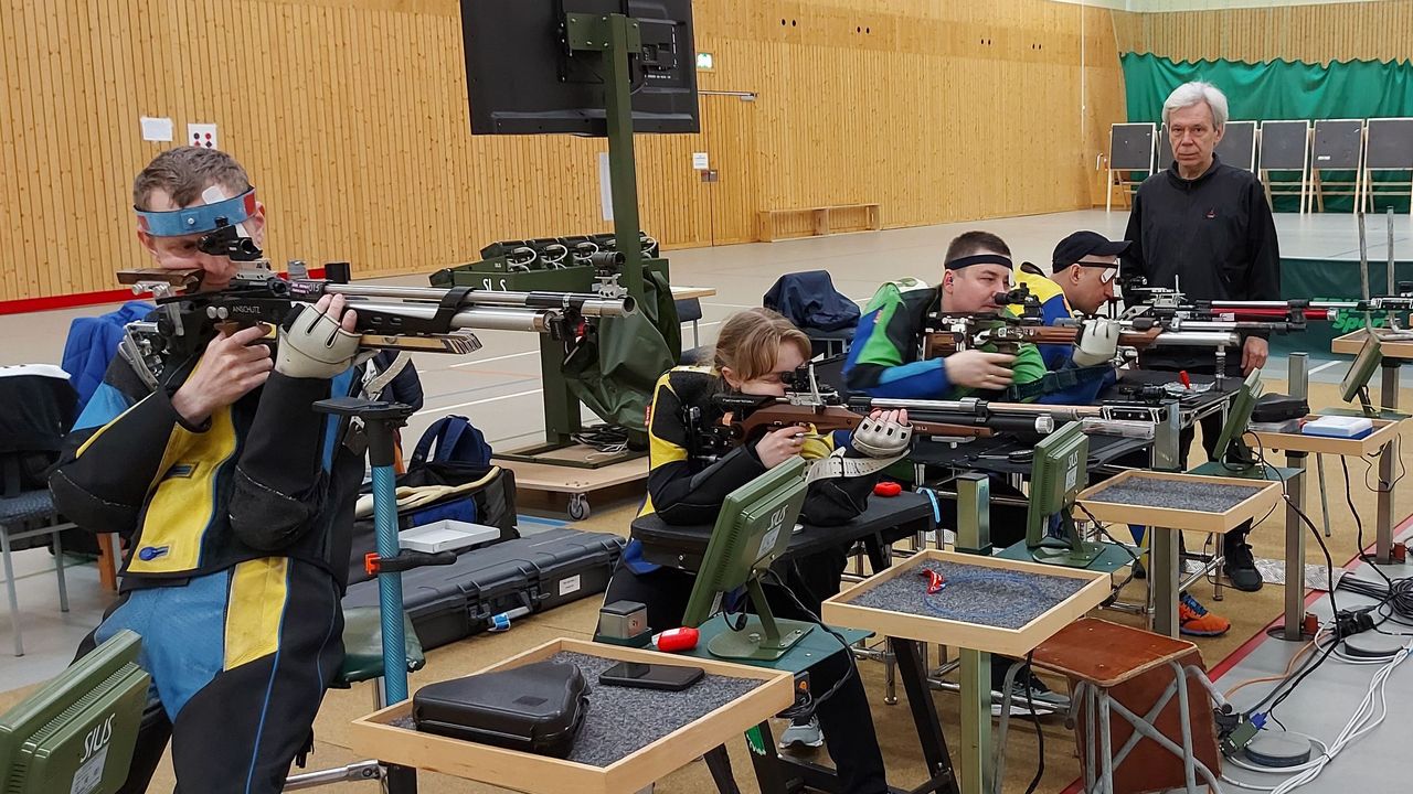 Foto: Gohritz / Die Para-Sportschützen aus der Ukraine beim Training in Suhl.