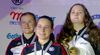 Foto: Michael Eisert: Konnten sich über Silber im Teamwettbewerb mit der Sportpistole freuen: Michaela Bösl, Mia Fuchs und Vanessa Seeger.