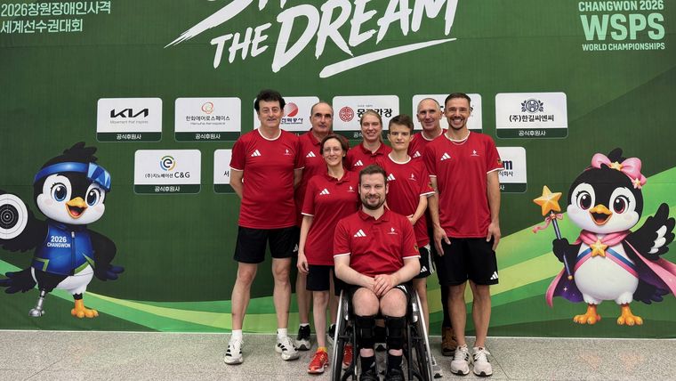 Foto: DBS / Das deutsche Team bei der Para-WM in Changwon.
