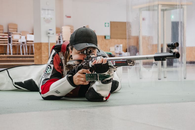 Foto: Eckhard Frerichs / Jolyn Beer gibt im KK-Dreistellungskampf demnächst nur noch 3x20-Schüsse ab.