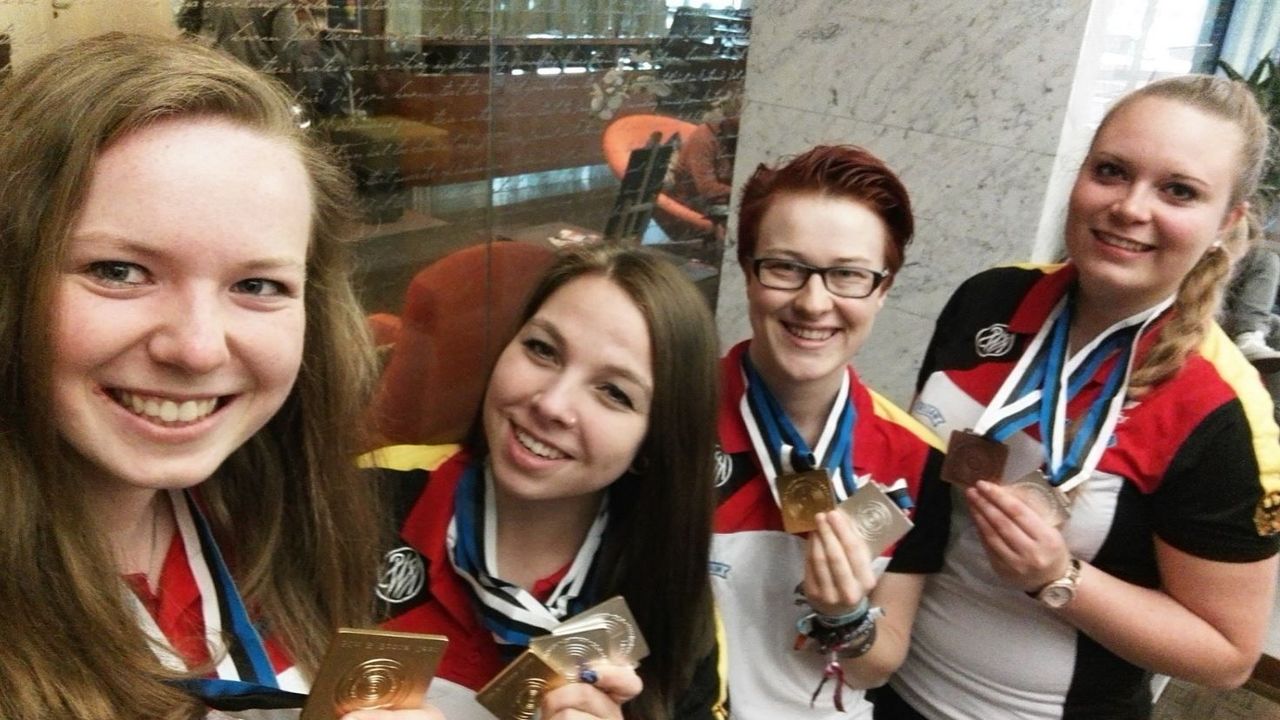 Bild: Lehrich / Für Tina Lehrich (Zweite von links) gehört die EM in Tallinn (EST) mit ihren Freundinnen 2017 zu ihren schönsten Erinnerungen.