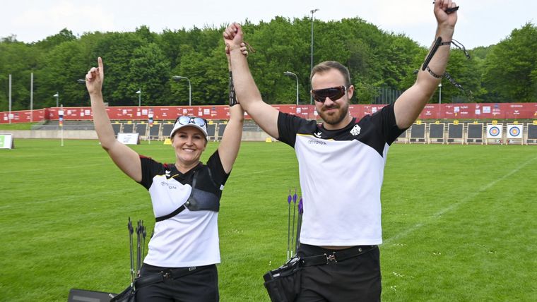 Foto: Eckhard Frerichs / Jubel bei Katharina Bauer und Florian Unruh über den Einzug in das Goldfinale.