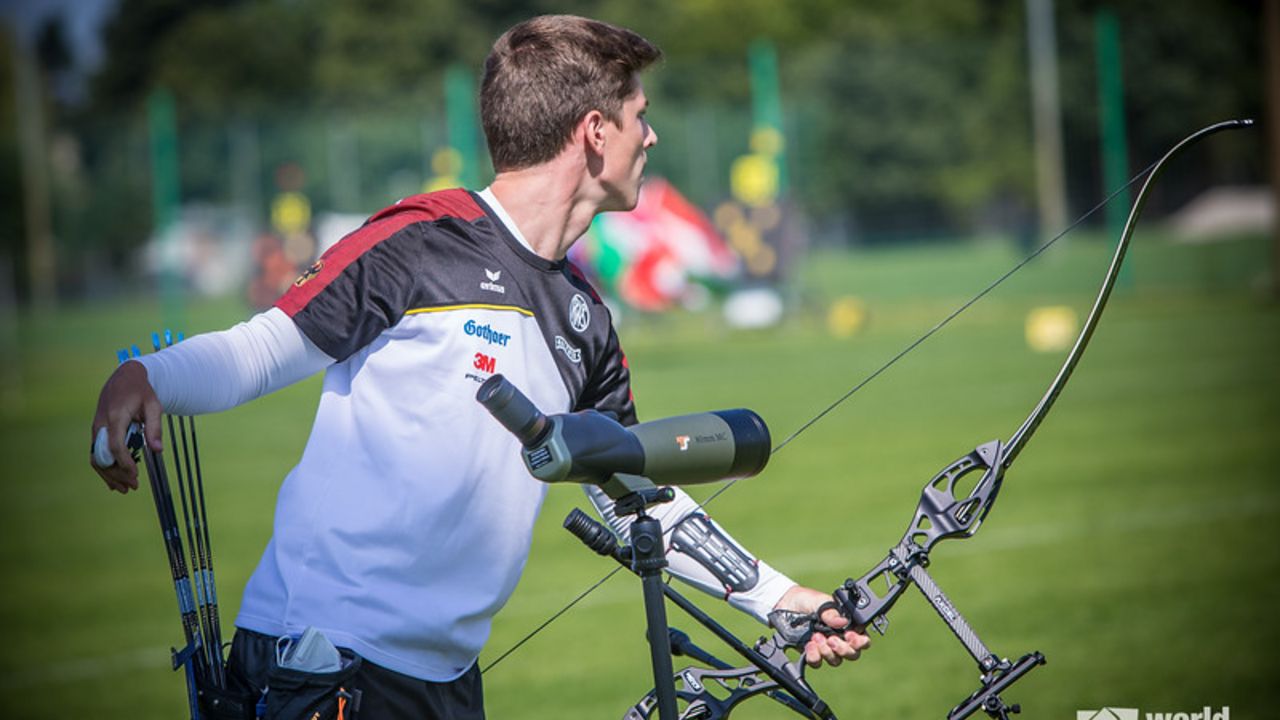 Bild: World Archery / Jonathan Vetter hat am Sonntag eine Doppelchance auf WM-Bronze.