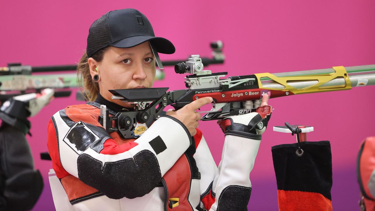 Foto: Picture Alliance / Jolyn Beer zeigte bei ihrer olympischen Premiere einen ordentlichen Wettkampf mit dem Luftgewehr.