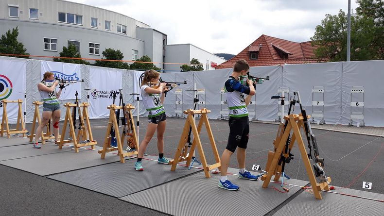 Bild: DSB / Ähnlich wie beim Biathlon müssen auch beim Target Sprint genaue Handlungsabläufe nach dem Schießen eingeübt werden, um keine Zeit zu verlieren.