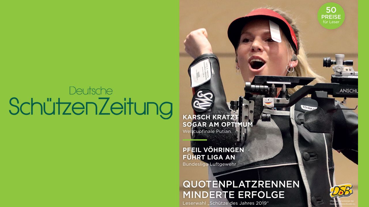 Foto: DSZ / Julia Simon jubelt auf der Titelseite der aktuellen DSZ-Ausgabe.