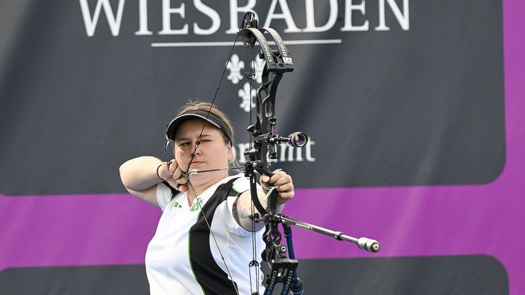 Foto: Eckhard Frerichs / Erstmals Deutsche Meisterin mit dem Compoundbogen über 50m: Jennifer Walter.