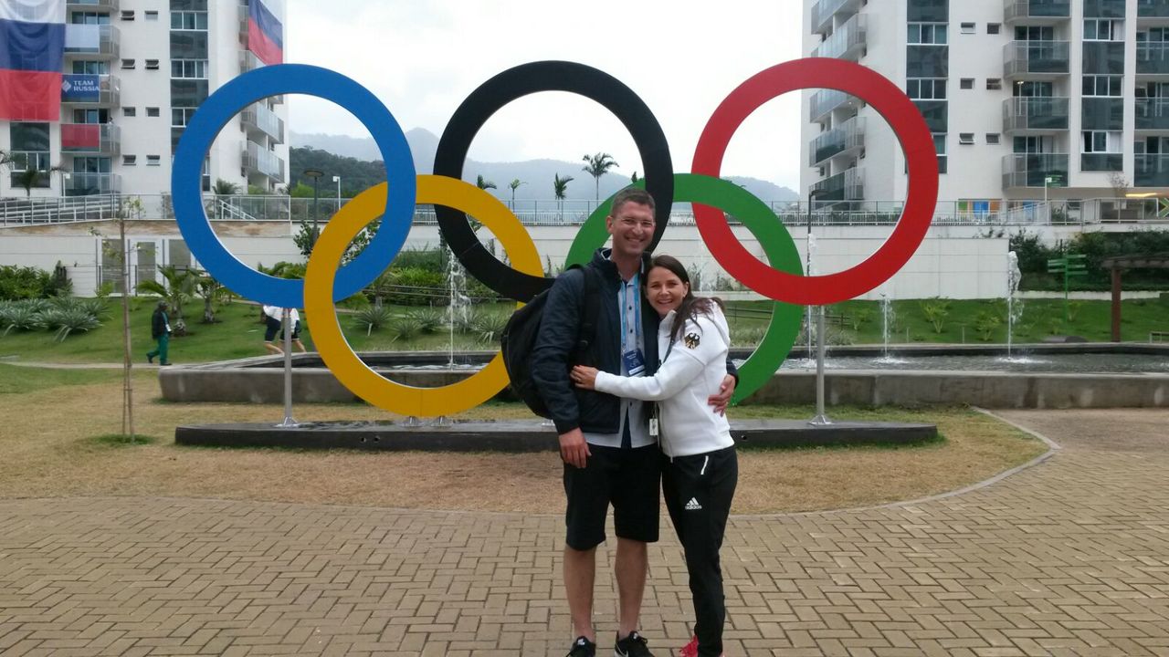 Bild: Monika Karsch / Das Ehepaar Karsch gemeinsam bei den Olympischen Spielen in Rio de Janeiro 2016.