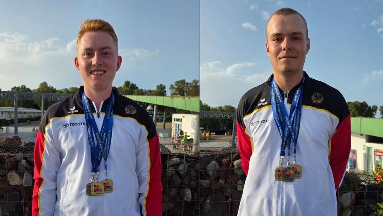 Foto: DSB / Super erfolgreich bei der EM in Rom: Noah Nuber (links) und Simon Moritz gewannen nach Team-Gold mit Fabio Alex noch Gold und Bronze im Einzel.