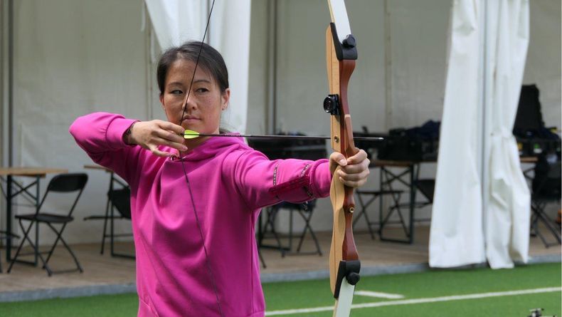 Foto: DSB / Kim Bui machte auch beim Bogenschießen eine gute Figur.