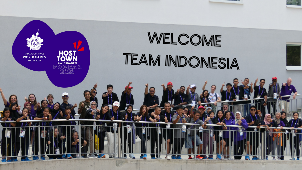 Foto: DSB / Das indonesische Team für die Special Olympics am Bundesstützpunkt in Wiesbaden.