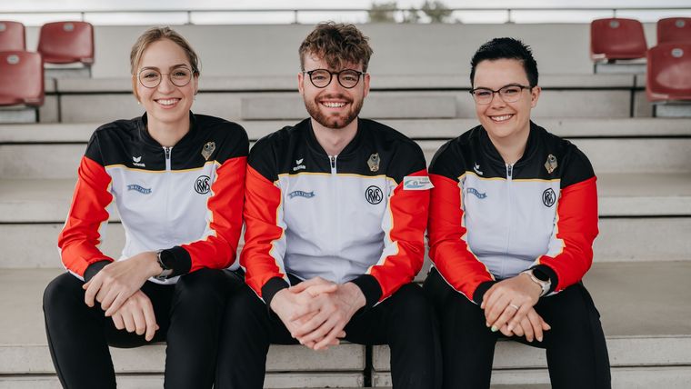 Foto: Lisa Pickl / Das Olympia-Trio von Paris 2024 Anna Janßen, Maximilian Ulbrich und Lisa Grub will sich nun für die WM in Kairo qualifizieren.