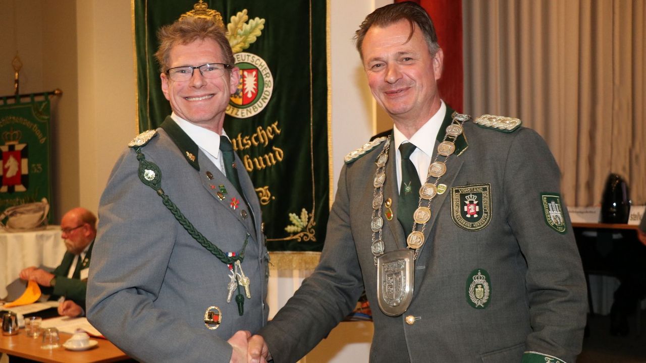 Foto: Margrit Kunde / Das neue Führungsduo des Norddeutschen Schützenbundes: Präsident Lars Rothfuß (rechts) und der 1. Vizepräsident Heiko Bausch.