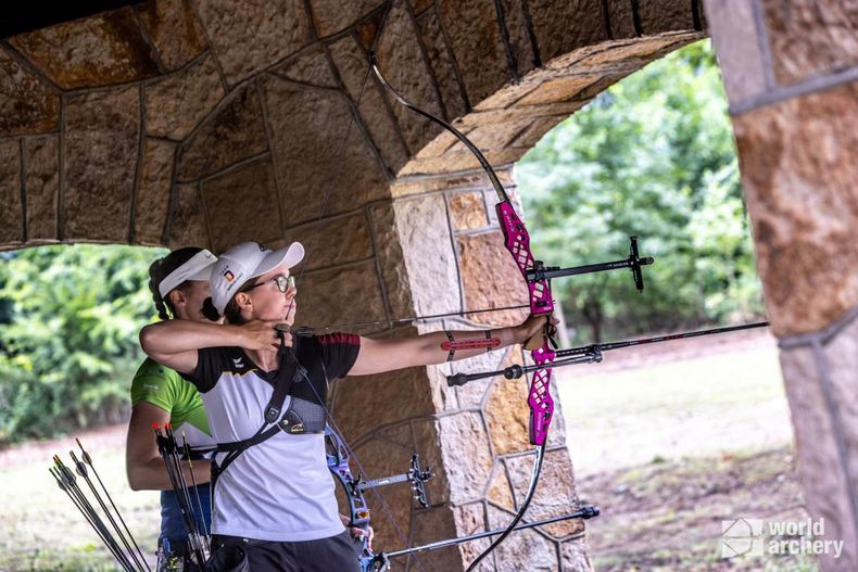 Foto: World Archery / Mit Bronze nach einem starken Turnier belohnt: Elisa Tartler. Foto: World Archery / Mit Bronze nach einem starken Turnier belohnt: Elisa Tartler.