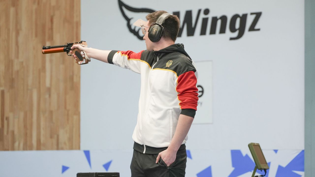 Foto: ISSF / Mal wieder eine Klasse für sich: Robin Walter wurde nur vom Chinesen Yu Xie beim Weltcup in Baku bezwungen.