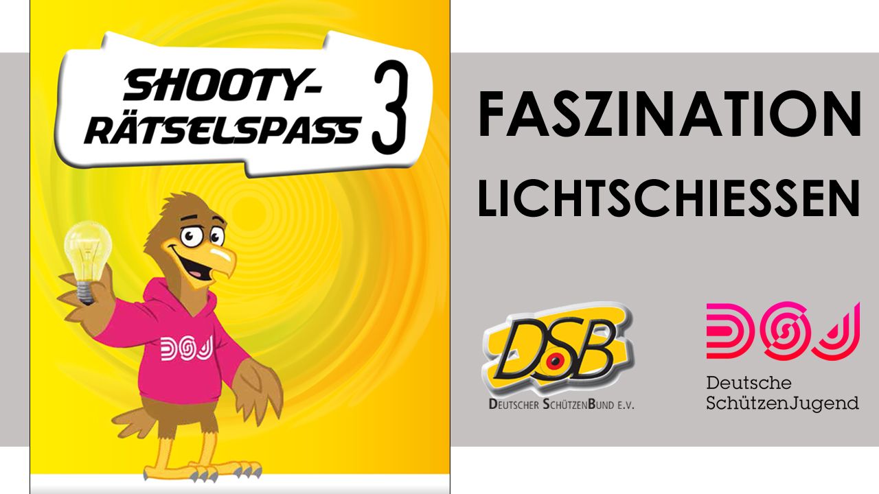 Foto: DSJ / Rätselspaß mit Shooty, dem Maskottchen der DSJ.