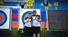Foto: World Archery / Schießen am Sonntag um Bronze im Mixed: Michelle Kroppen und Leon Zemella.
