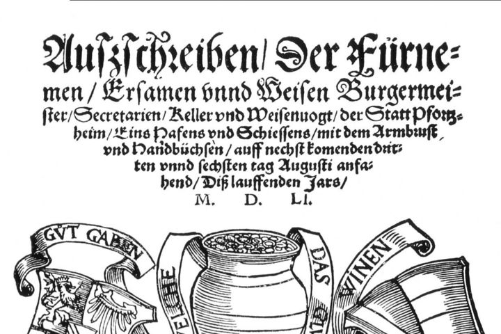 Ladbrief Pforzheim, 1551
