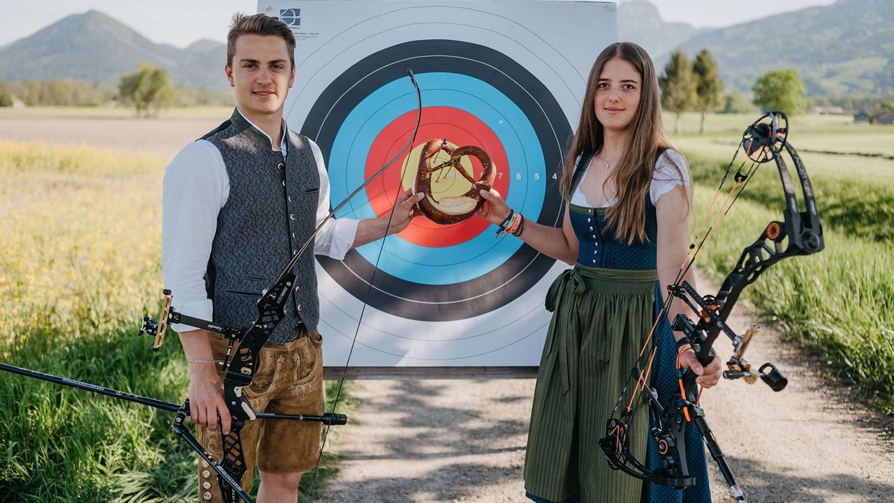 Foto: Lisa Haensch/DSB / Freuen sich auf die "EM dahoam": Moritz Wieser und Franziska Göppel.