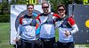 Foto: World Archery / Freude und Stolz über das Erreichen des Goldfinals: Jonathan Vetter, Florian Unruh und Moritz Wieser (v.l.).