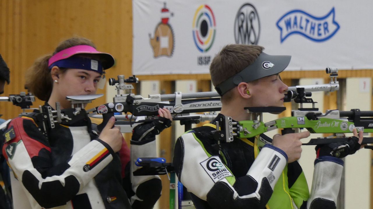 Foto: Michael Eisert / Hannah Wehren und Justus Ott wurden 13. im Mixed mit dem Luftgewehr.