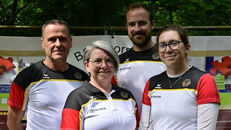 Foto: DSB / Das Quartett Michael Meyer, Christine Schäfer, Florian Unruh und Elisa Tartler wird bei den World Games in Chengdu an den Start gehen.