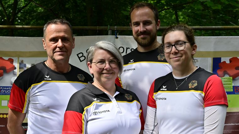 Foto: DSB / Demnächst in Chengdu/CHN als Teilnehmer der World Games: Michael Meyer, Christine Schäfer, Florian Unruh und Elisa Tartler.