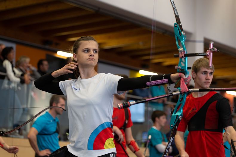 Foto: FSG Tacherting / Sarah Reincke (BC Villingen-Schwenningen) will ihr Team zum Bundesligafinale nach Wiesbaden schießen.