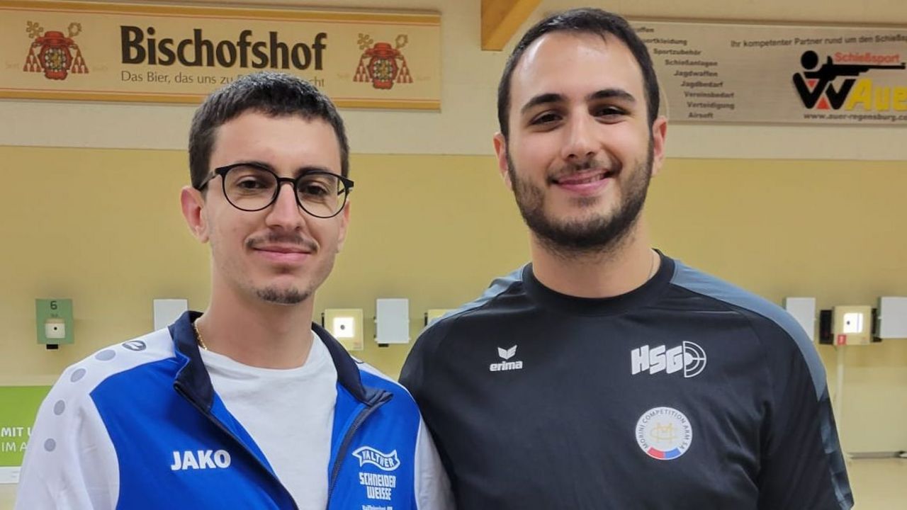 Foto: Kelheim-Gmünd / Jason Solari (links) und Federico Maldini lieferten sich ein herausragendes Duell, das der für Kelheim-Gmünd startende Solari 392:391 gewann.