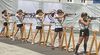 Foto: BSSB / Acht DSB-Athleten um Kerstin Schmidt (mit Kappe) laufen und schießen bei der World Tour im italienischen Ora.