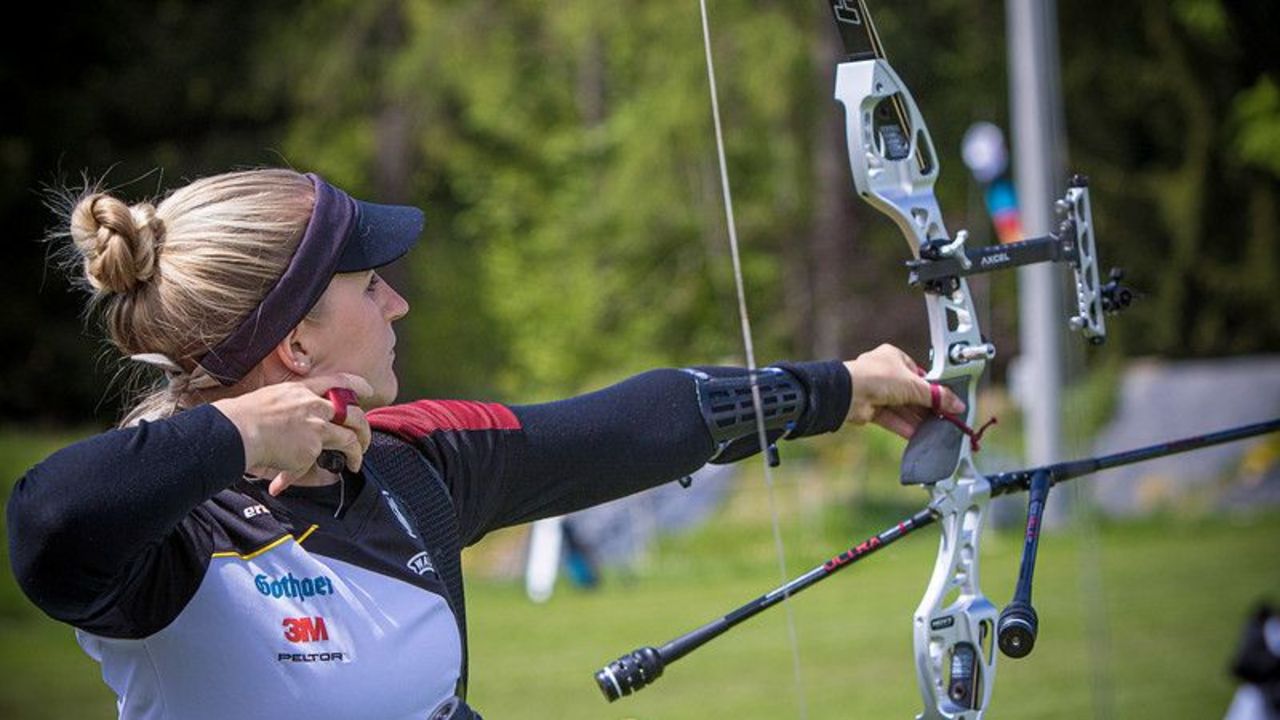 Foto: World Archery / Katharina Bauer schoss sowohl in der Einzel-Qualifikation als auch im Team- und Mixed-Wettbewerb stark.