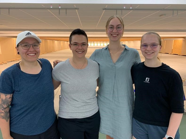 Foto: DSB / Jolyn Beer, Lisa Müller, Anna Janßen und Larissa Weindorf (v.l.) werden für Baku zur Nominierung vorgeschlagen.