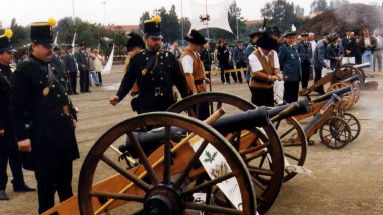 Foto: SSB / Auf Landesschützentagen und den Treffen der Sächsischen Schützenvereine zeigen die Kanoniere ihr Können.