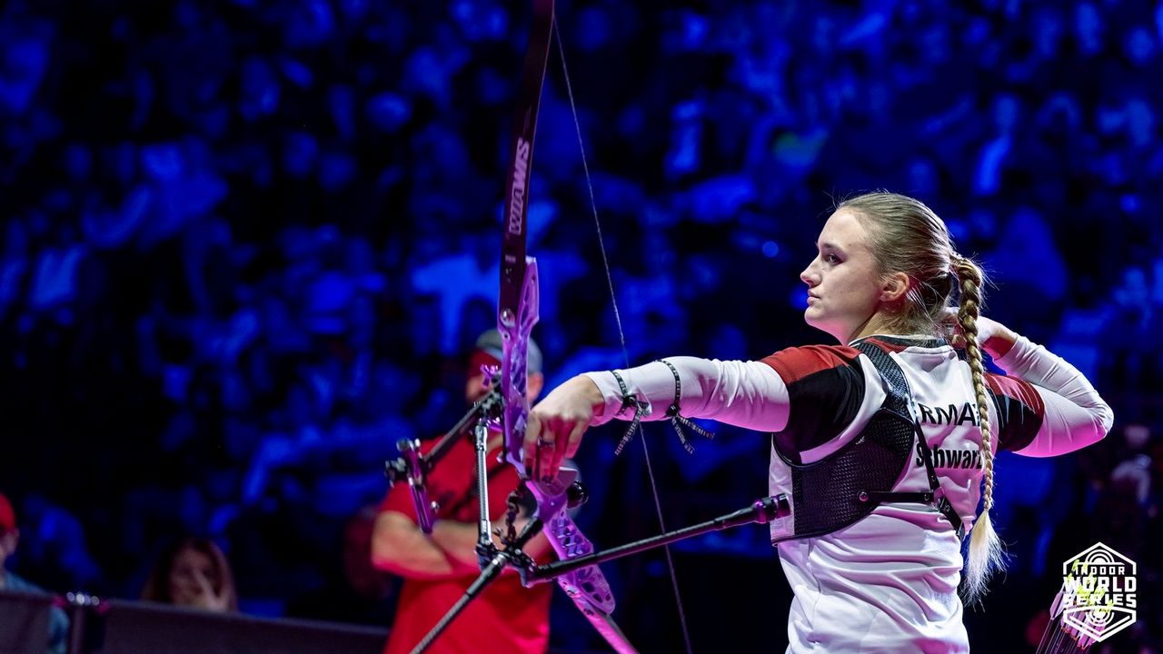 Foto: World Archery / Charline Schwarz zeigte bei der World Series in Nimes eine hervorragende Leistung, die mit Platz zwei belohnt wurde.